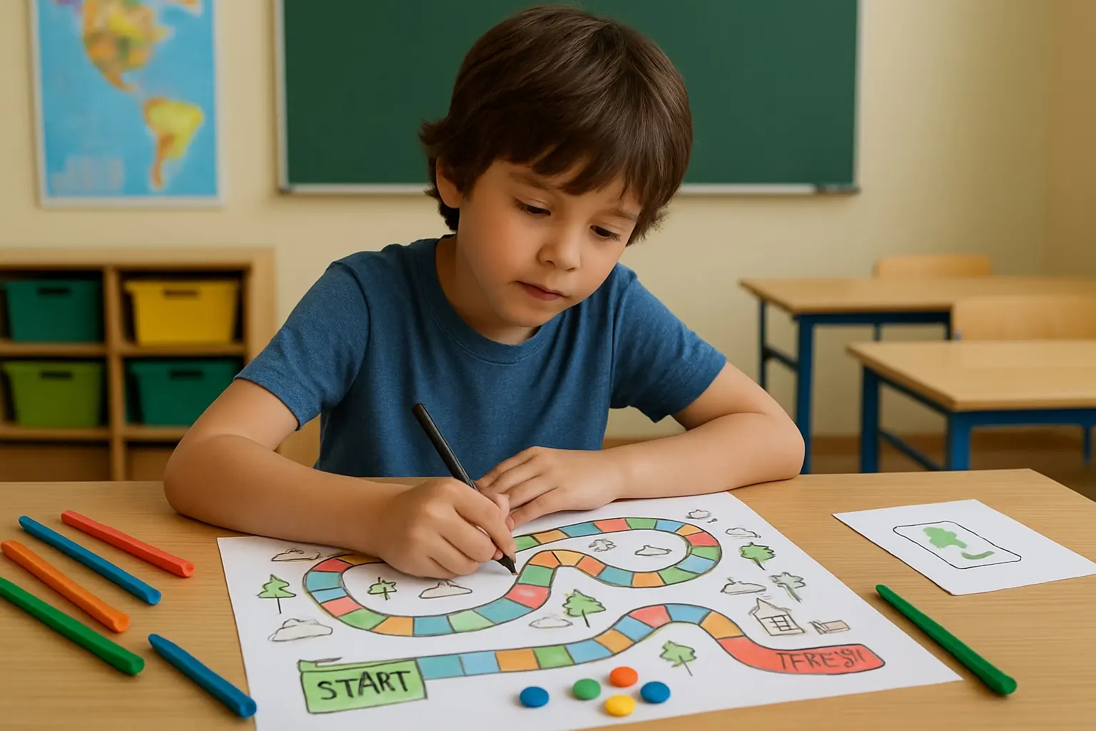 Kid creating